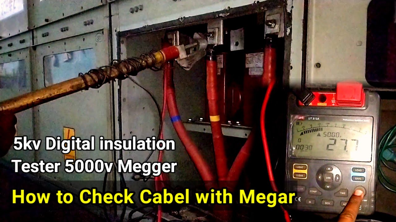 Megger Cable Testing HT Cable का megger test कैसे करे | How to Megger Cable | insulation ...