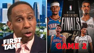 FIRST TAKE | "Chet is not on Wembanyama's level" - Stephen A. predicts Spurs vs. Thunder in Game 2