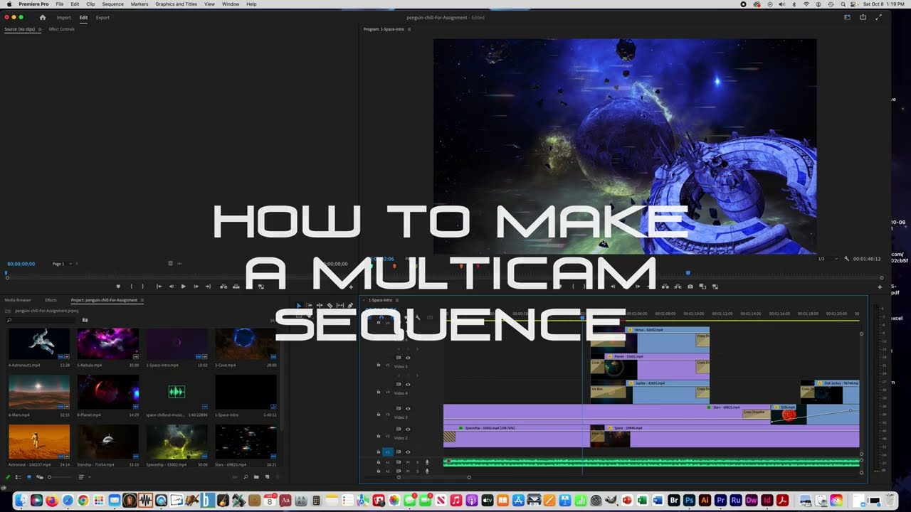 How to make a MultiCam Sequence in Premiere Pro