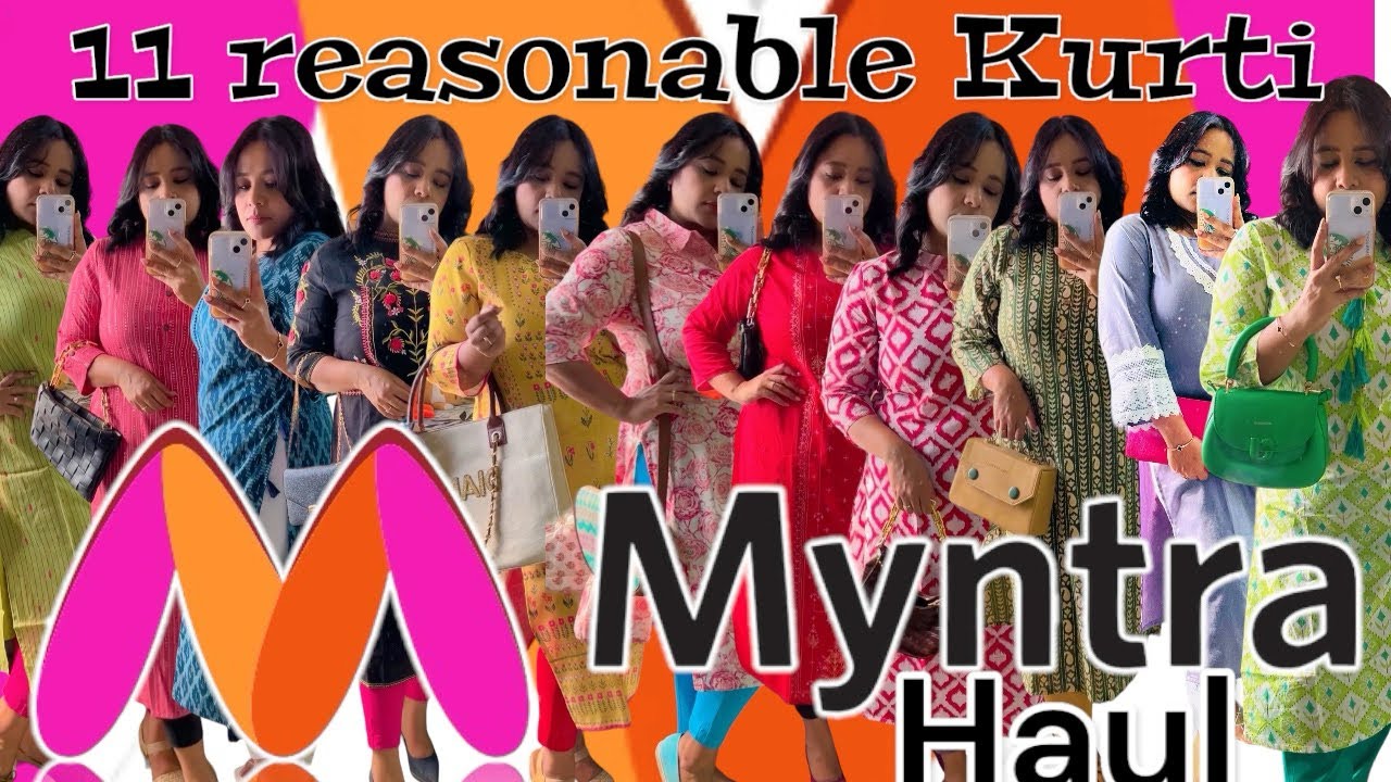 Myntra haul for summer 2024 work wear cotton Kurtis // 11 reasonable Kurtis for daily wear ✨🥰🩷🌞