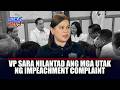 VP SARA NILANTAD ANG MGA UTAK SA IMPEACHMENT COMPLAINT