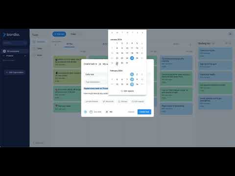 How to Create Recurring Tasks and Events in Bordio - video from Bordio