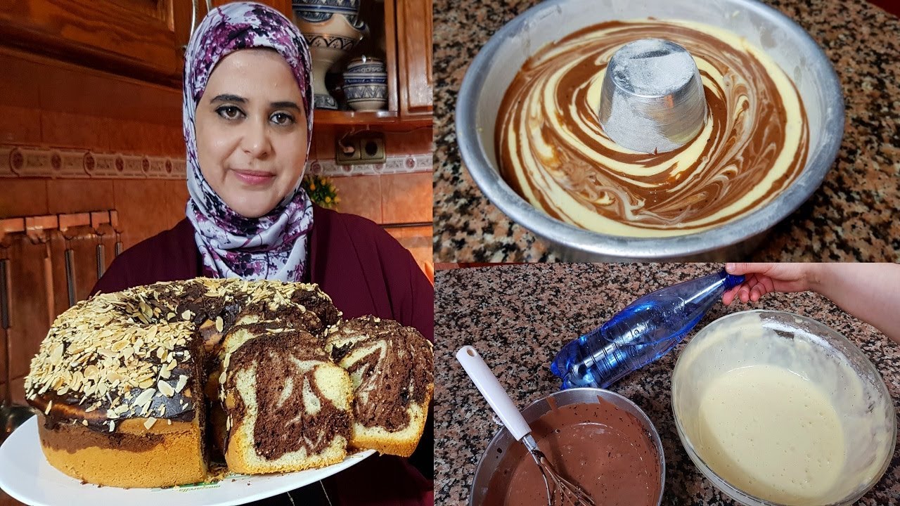 كيكة رخامية عملاقة جديدة بدون حليب او ياغورت بمكون عجيب سحري يخليها تجي عالية وخفيفة