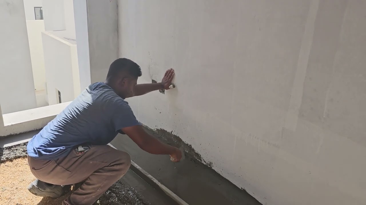 طريقة دفان وميزانية صبة البلاط الداخلي