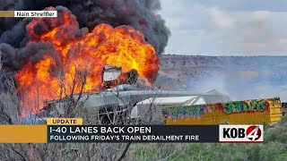 Cleanup underway following fiery trail derailment in New Mexico