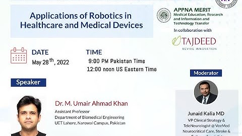 Applications of Robotics in Healthcare & Devices-Healthcare Innovation & Entrepreneurship Webinar 13