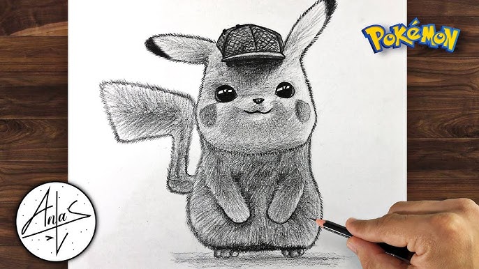 Como desenhar Pikachu realista, método infalível!!! #drawing #desenhan