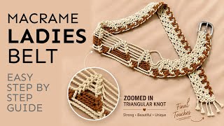 Learn How to Make a Macrame Ladies Belt | Easy Step-by-Step DIY Tutorial for Beginners