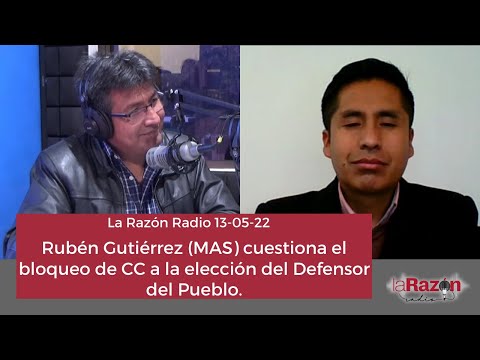 Rubén Gutiérrez (MAS) cuestiona el bloqueo de CC a la elección del Defensor del Pueblo.