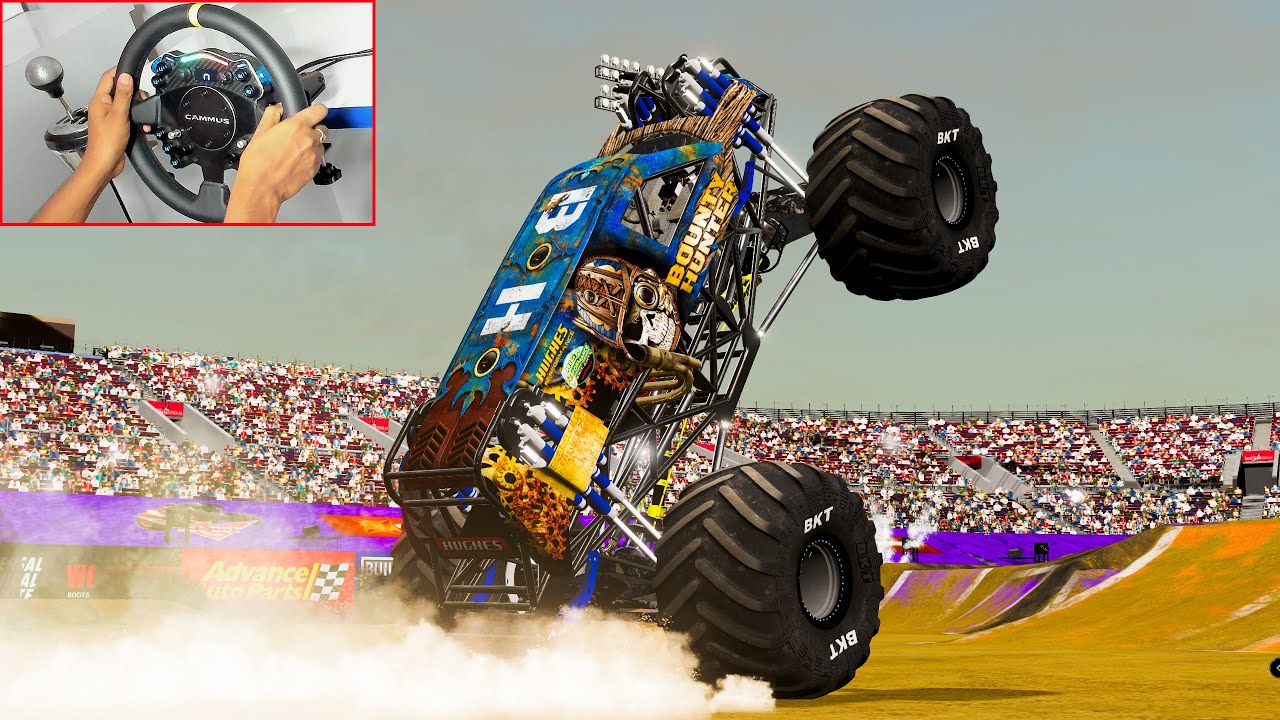 Monster Truck Bounty Hunter Freestyle - Steering Wheel Gameplay ...