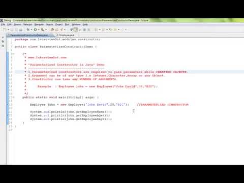 TAMIL PARAMETERIZED CONSTRUCTOR JAVA DEMO