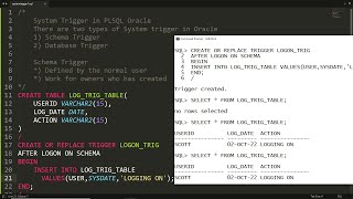 System Trigger - Schema Trigger to get information of Log On in PLSQL Oracle - Practical Demo screenshot 5