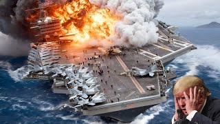 Wereldschokkend! Het grootste Amerikaanse vliegdekschip vernietigd door Rusland.
