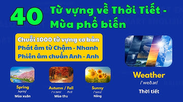 Từ vựng Tiếng Anh về Thời tiết - Mùa |1000 từ vựng theo chủ đề
