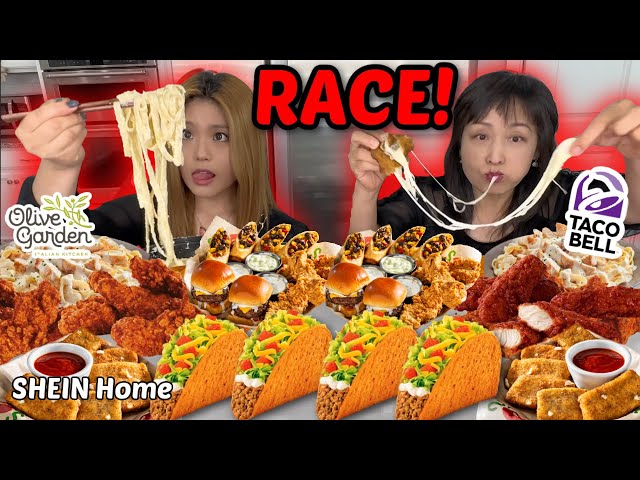 RACE! OUR FAVORITE FOODS (Taco Bell, fried cheese, SPICY chicken, creamy alfredo) & FOODIE FARE class=