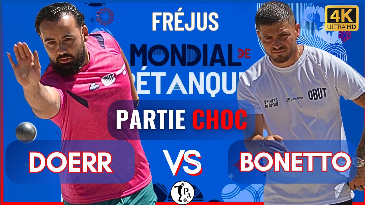Miniature de la vidéo : Partie CHOC🔥BONETTO vs DOERR ! Mondial de Fréjus 2026 #petanque #petanque2026 #pétanque2026