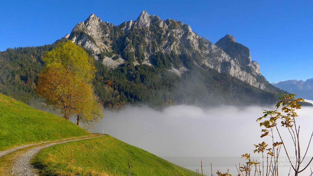 4K Autumn at Haggenegg Schwyz  SWITZERLAND スイス アルプス山脈