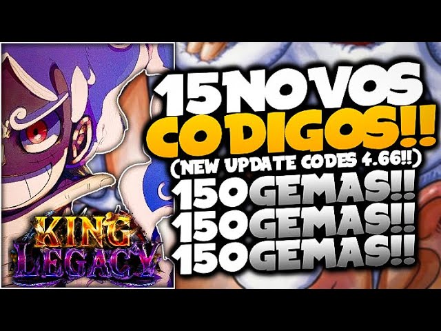 LANÇOU!! 15 NOVOS *EXCLUSIVOS* CODES SECRETOS no KING LEGACY CODIGOS! (King  Piece Codes) - ROBLOX 