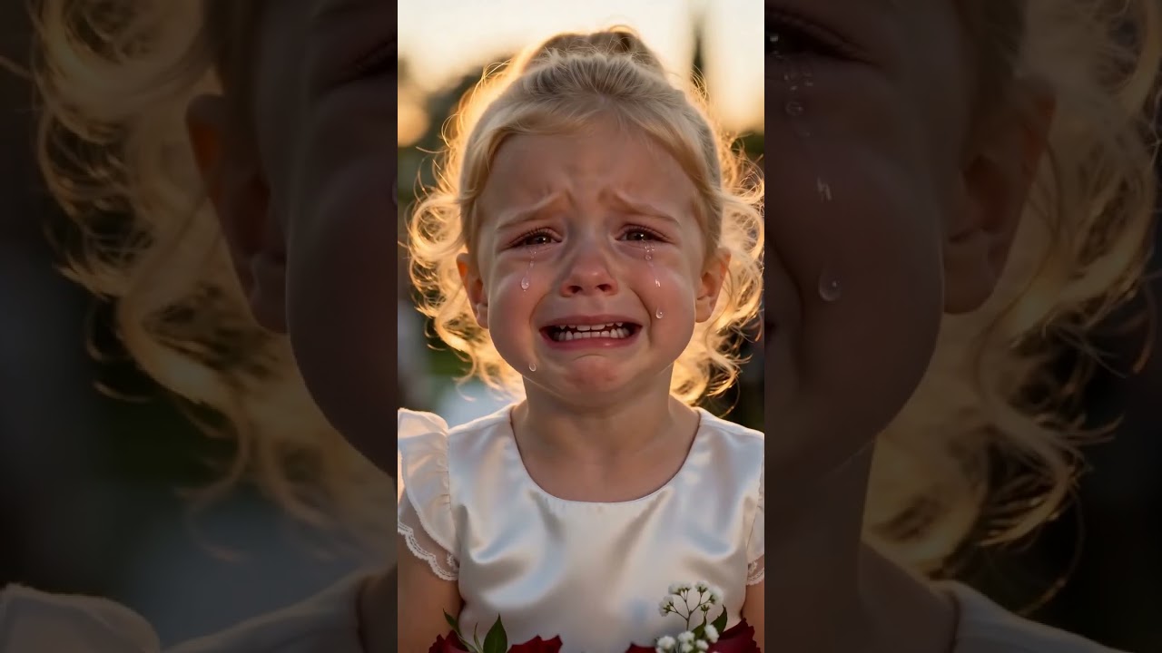 Bride Comforts Crying Flower Girl with the Sweetest Surprise 🥺❤ - Ba Baby #ai #shorts