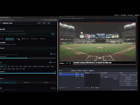 How to Add a Live Sports Ticker to OBS — Scrolling Scores Overlay for 20+ Leagues