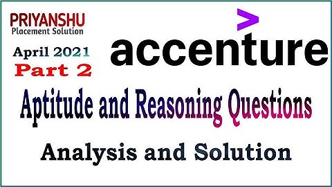 Accenture Aptitude Questions asked on 30th April 2021 | Accenture Reasoning Questions