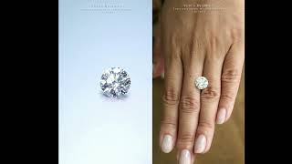 เพชร Round 3.50 ct สี G ความสะอาด Loupe clean ใบเซอร์ HRD