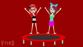 Superpeachsierra And Jessica Slider Bouncing On The Trampoline