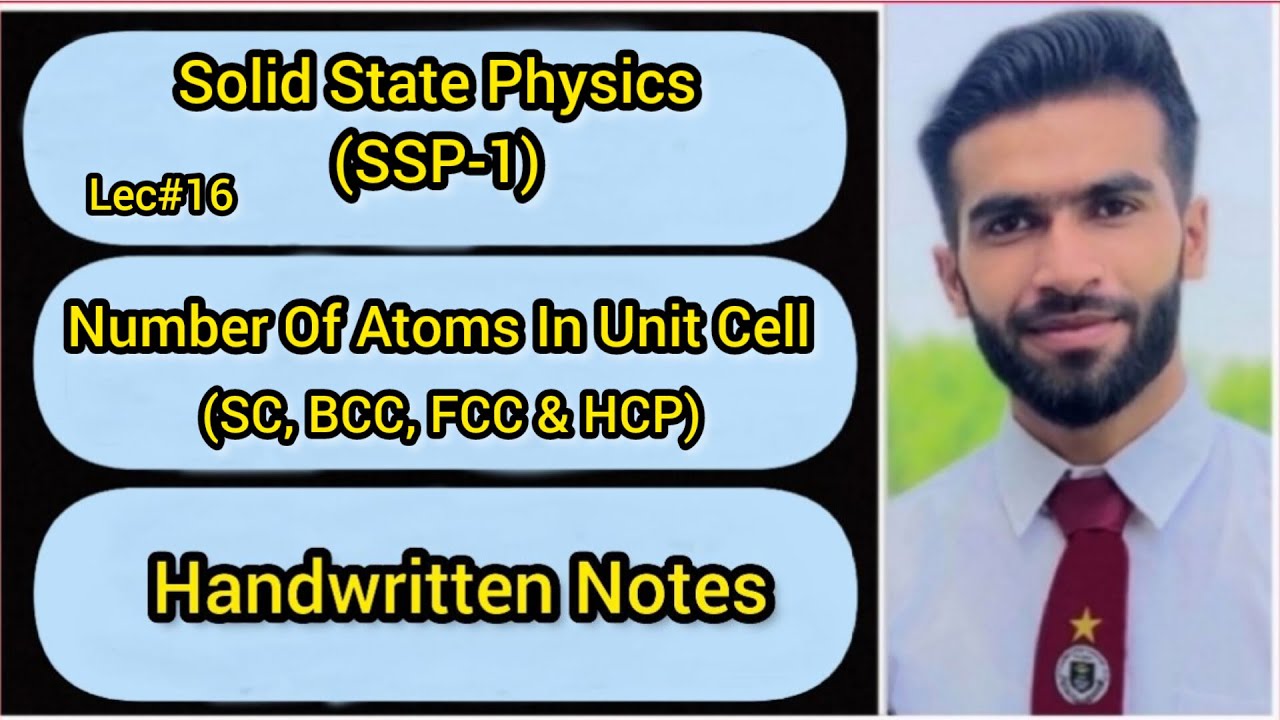 Lec#16 || Number Of Atoms In a Unit Cell || Handwriten Notes