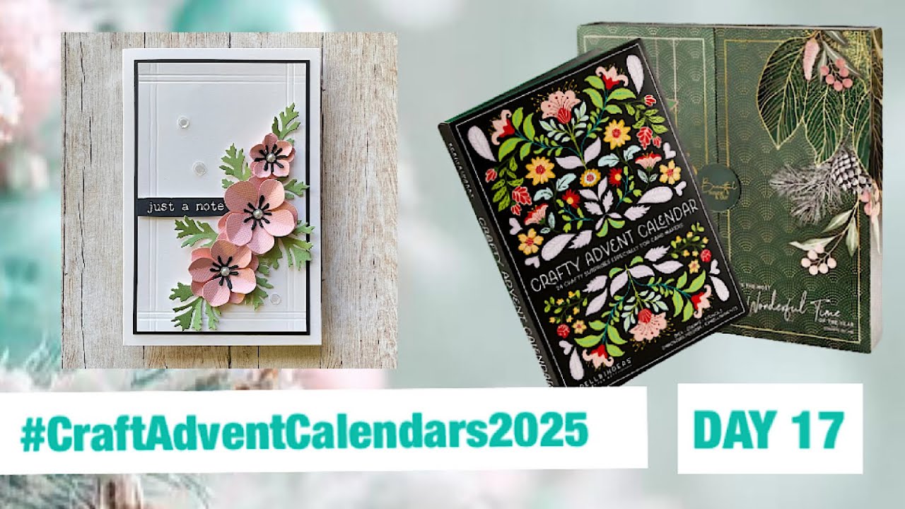 Урок по изготовлению элегантной открытки с цветочным рисунком своими руками | День 17 