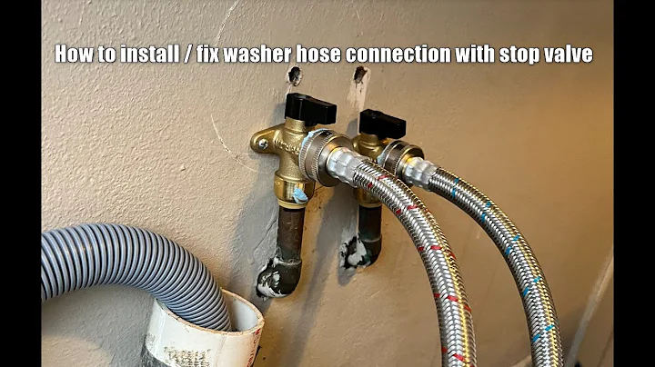 Install a washing machine hose connection or repair a broken one.