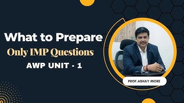 TYBSC IT Sem-5 AWP Syllabus | What to prepare AWP Unit -1 IMP Question |  Step By Step Guide