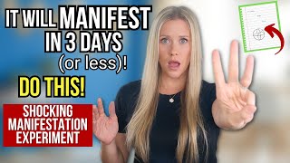 The Results Will Shock You | Manifest In 3 Days Or Less | TRY THIS! #lawofattraction