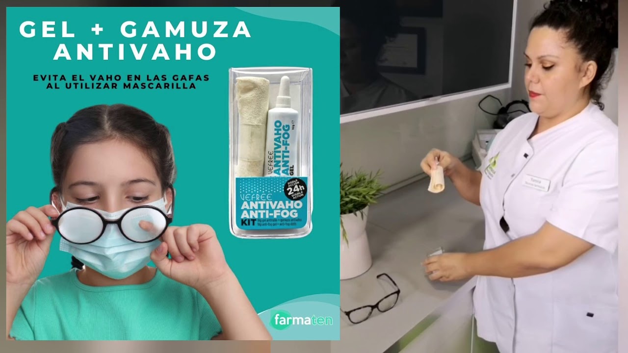 Se te empañan las gafas con la mascarilla? ¡Kit gel antivaho + gamuza! 🏥 -  YouTube