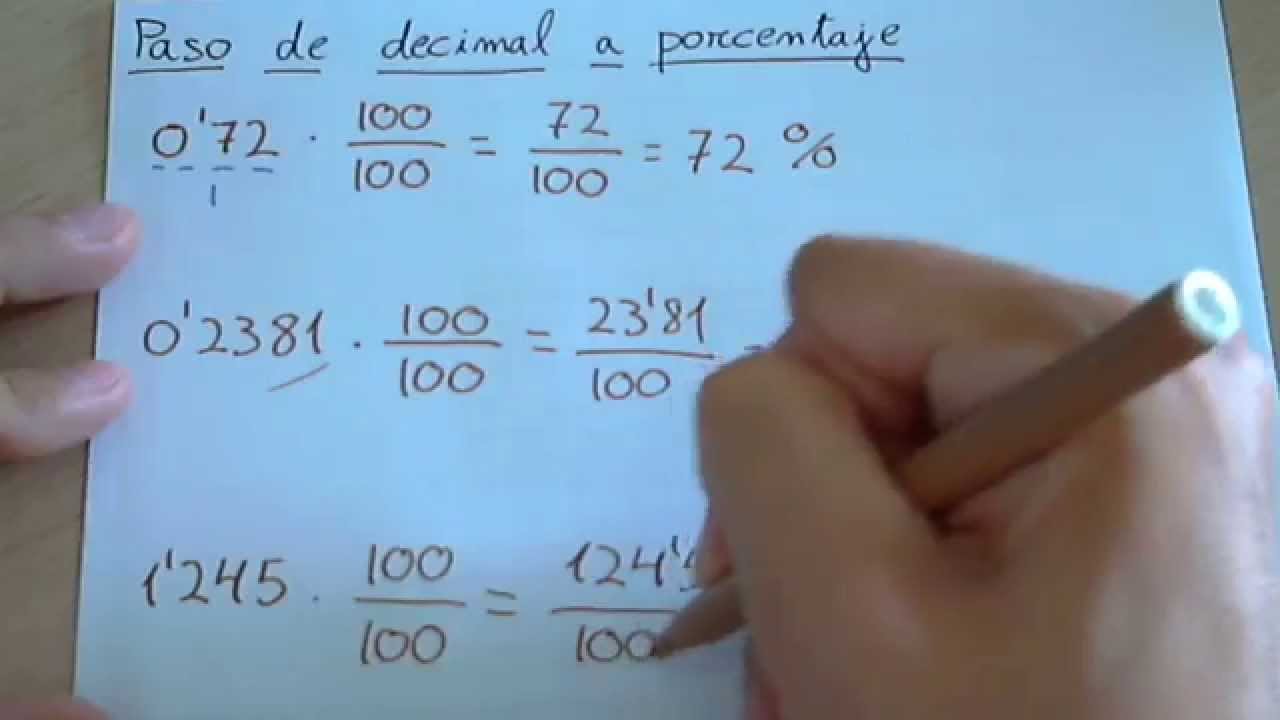 Como pasar numeros decimales a fraccion