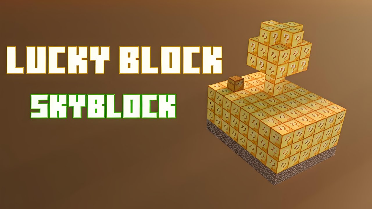 Minecraft - Lucky block skyblock live