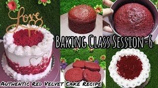 Red Velvet Cake with Cream Cheese Frosting| Authentic Red Velvet Cake|Baking Class For Beginners|