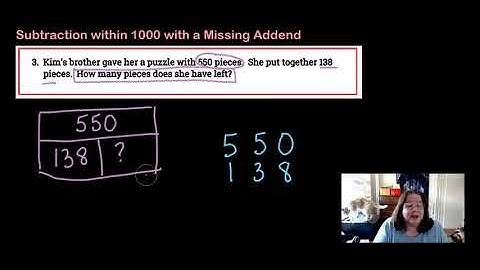 Subtraction within 1000 with a Missing Addend - part 2