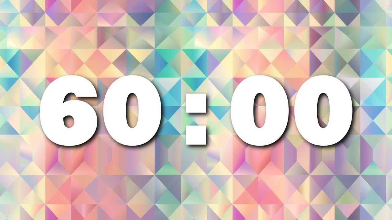 [ 60:00 ] Pastel Geometric Countdown Timer | Silent