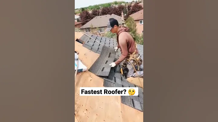Fastest Roofer? 🤔 #shorts #tools #roofershelper #roof #roofer #roofing