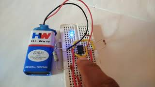 Toggle (ON/OFF) switch using 555 timer IC