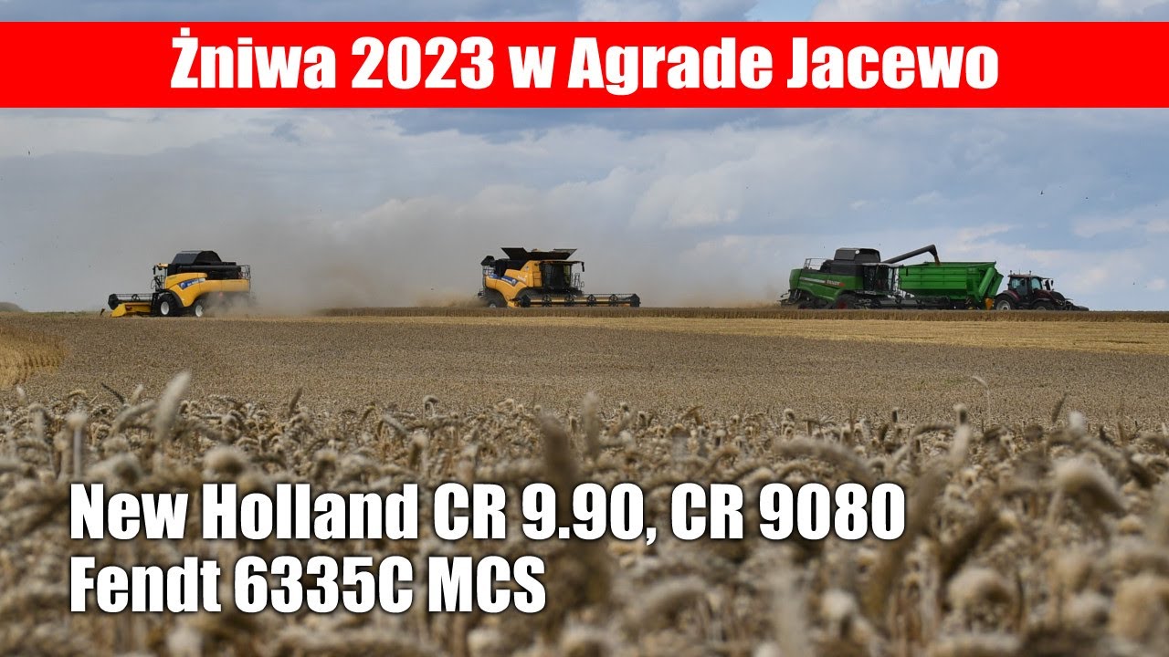 maxresdefault New Holland CR 9.90 i CR 9080, Fendt 6335C   żniwa 2023 w Agrade Jacewo