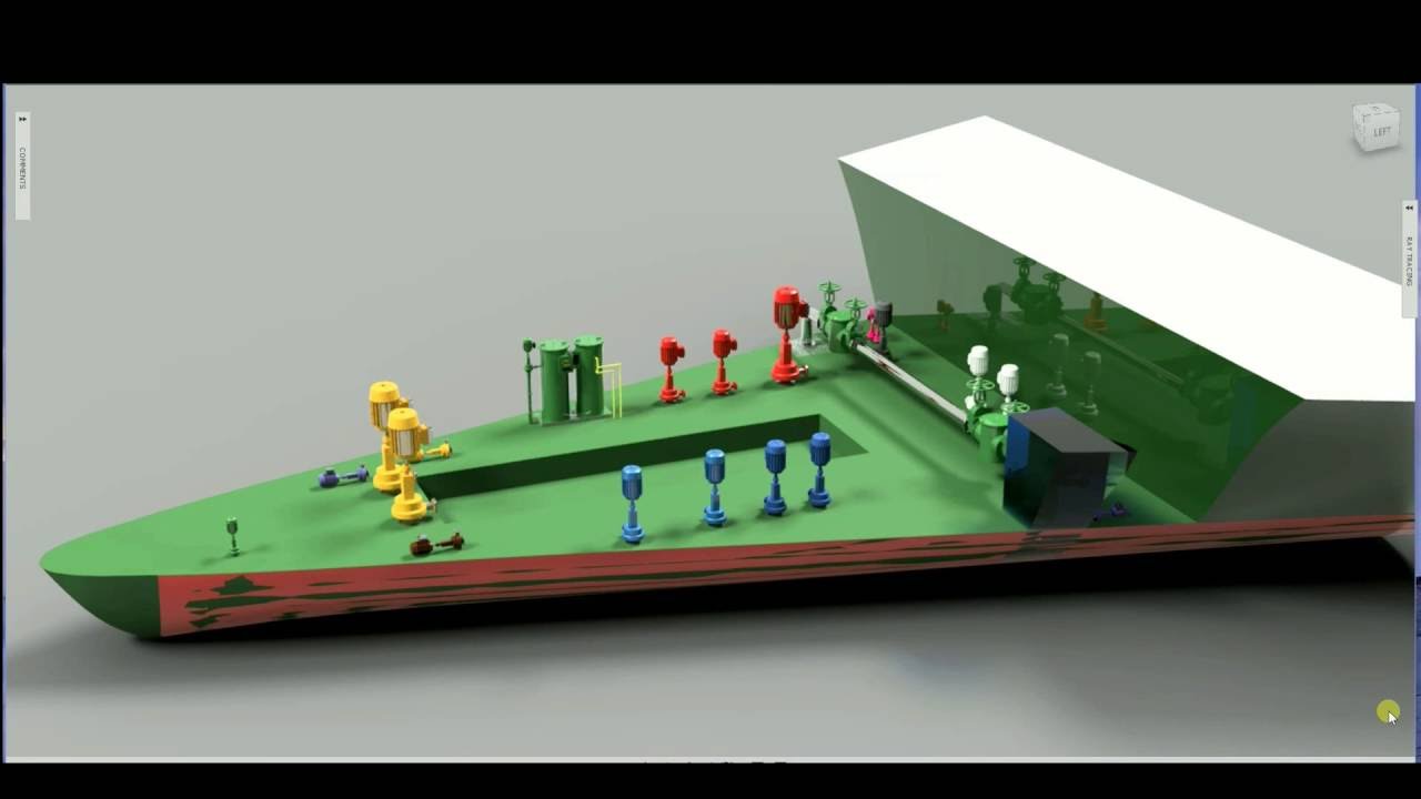 VLCC Crude Oil Tanker Engine Room 3D Design YouTube