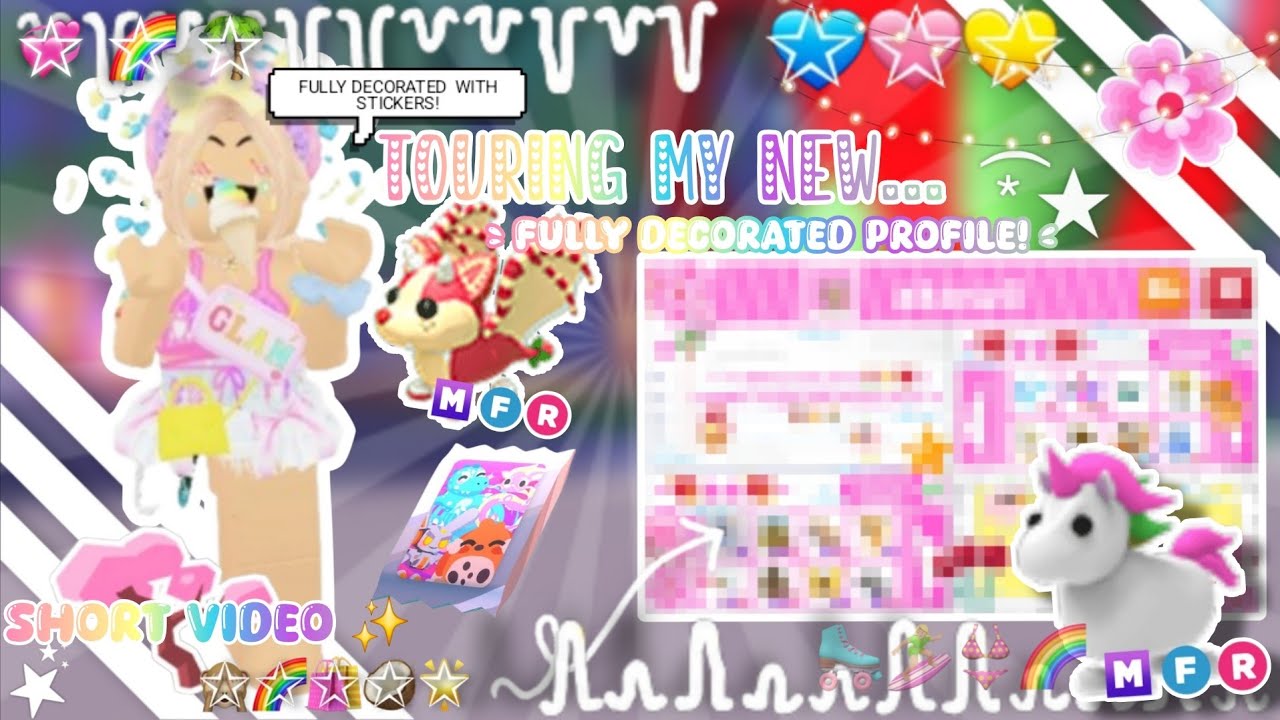 Touring my Fully decorated profile ⚡️💕! *SO many stickers + fonts!* 🌈🦩☀️ short video + I'm sick 😫 