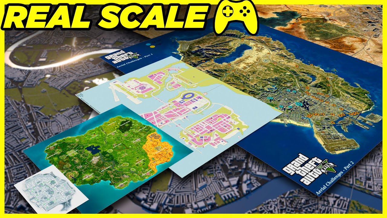 🕹️ VIDEO GAME MAP Size Comparison (REAL SCALE) 🎮 