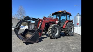Case IH 105U MFWD Tractor, 4,503 Hours, with Case L740 Loader, Joystick Control with Bucket