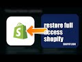 How To Restore Full Access To Shopify After Security Checks 2026 (UPDATED GUIDE)