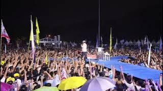 Prabowo Hujan-hujanan, Joget Bareng 80 Ribu Masyarakat Manado