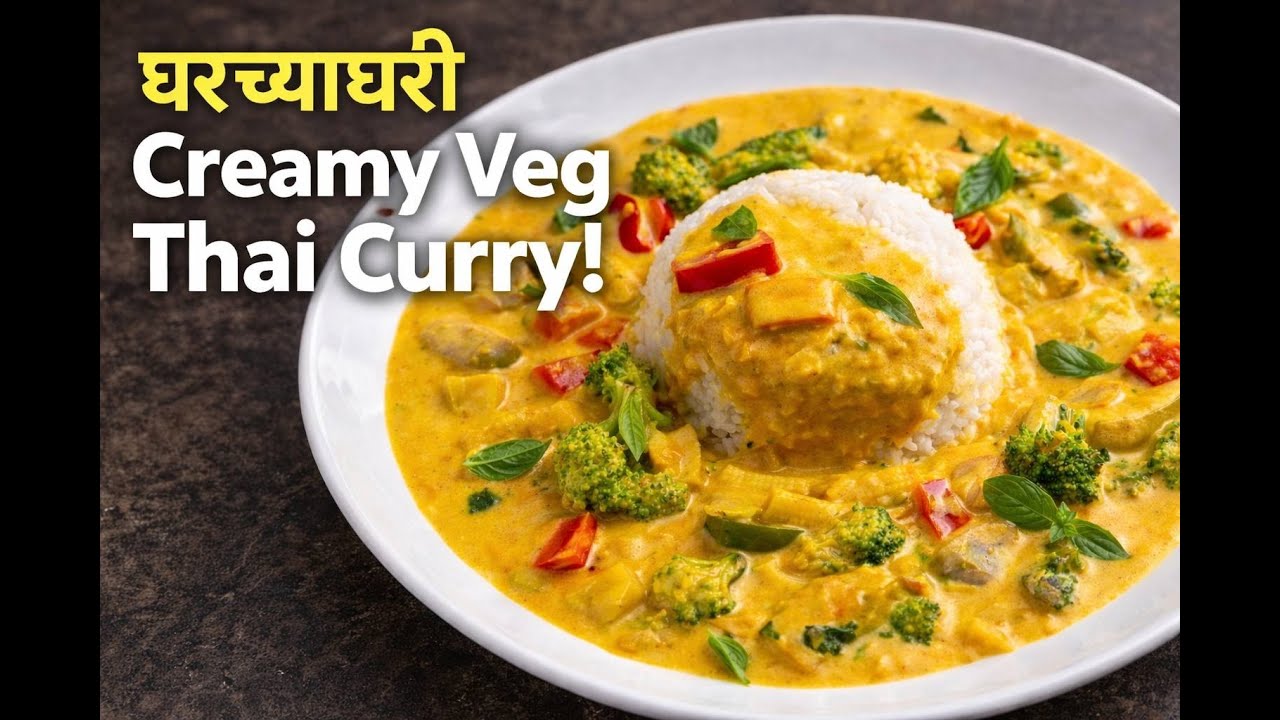 CREAMY Thai Curry at Home | घरच्या घरी Creamy थाई करी