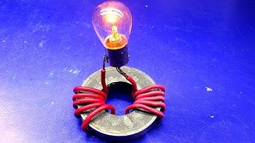 How To Make Free Energy Generator Light Bulb For Lifetime - Generator Science Project