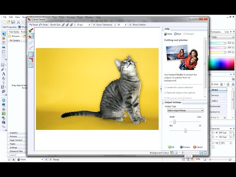 Serif WebPlus X7/X8 Tutorial - Pictures 3: Cutout Studio